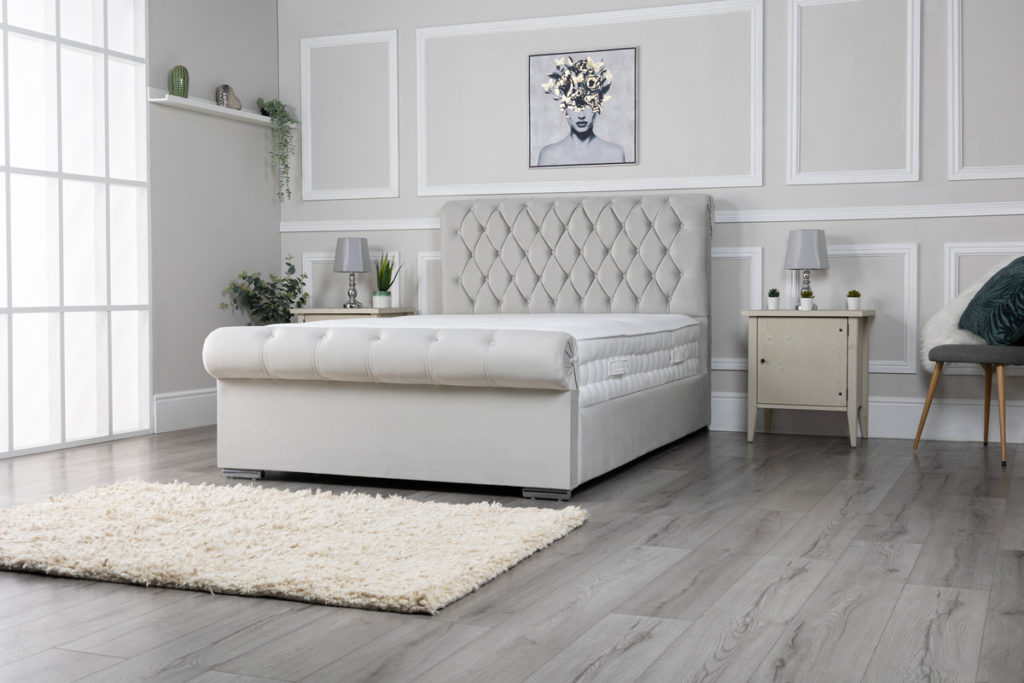 Chesterfield Upholstered Sleigh Bed Teds Beds & Mattresses