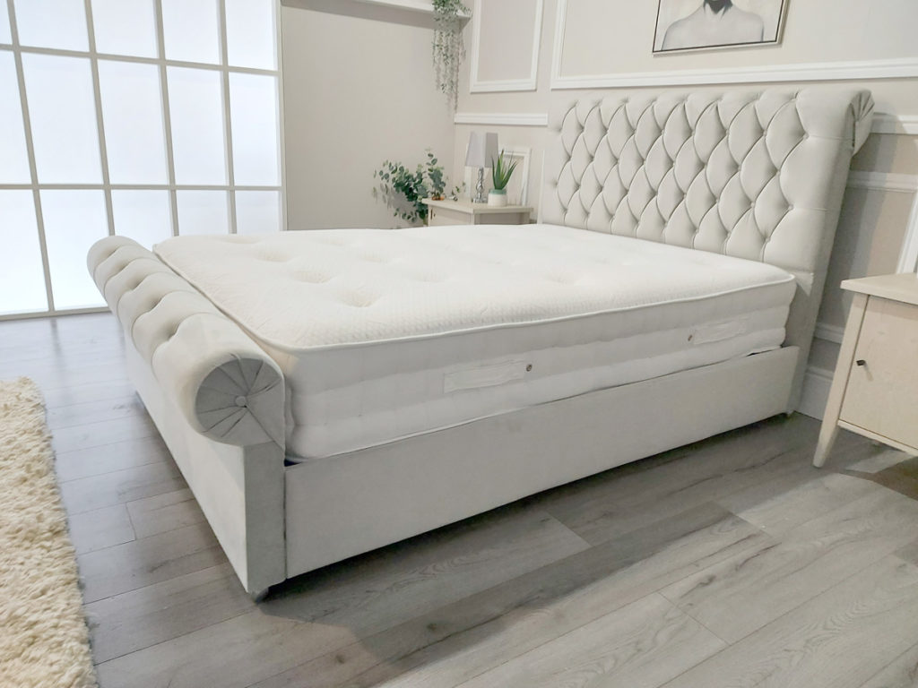 Chesterfield Upholstered Sleigh Bed Teds Beds & Mattresses