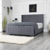 Straight Wing Back Upholstered Bed